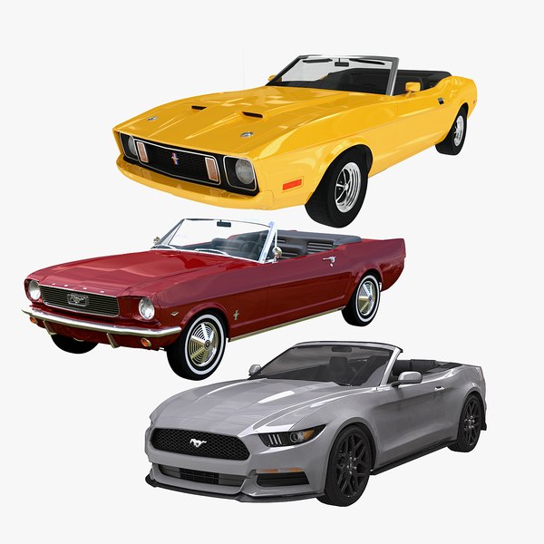 Ford Mustang Convertible Collection 1966-2017 3D