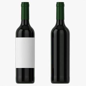 Wine bottle mockup 05 Red