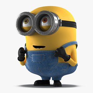Short Two Eyed Minion Rigged for Cinema 4D