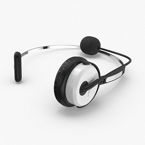 3D model headset-mic-02---resting