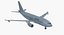 空中客车A310 MRTT多用途油轮运输Luftwaffe Rigged 3D模型