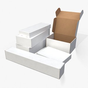 Mailer Boxes - White Mixed Rectangular and Long Set