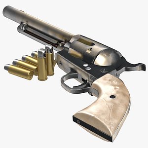revolver modeled realistic obj