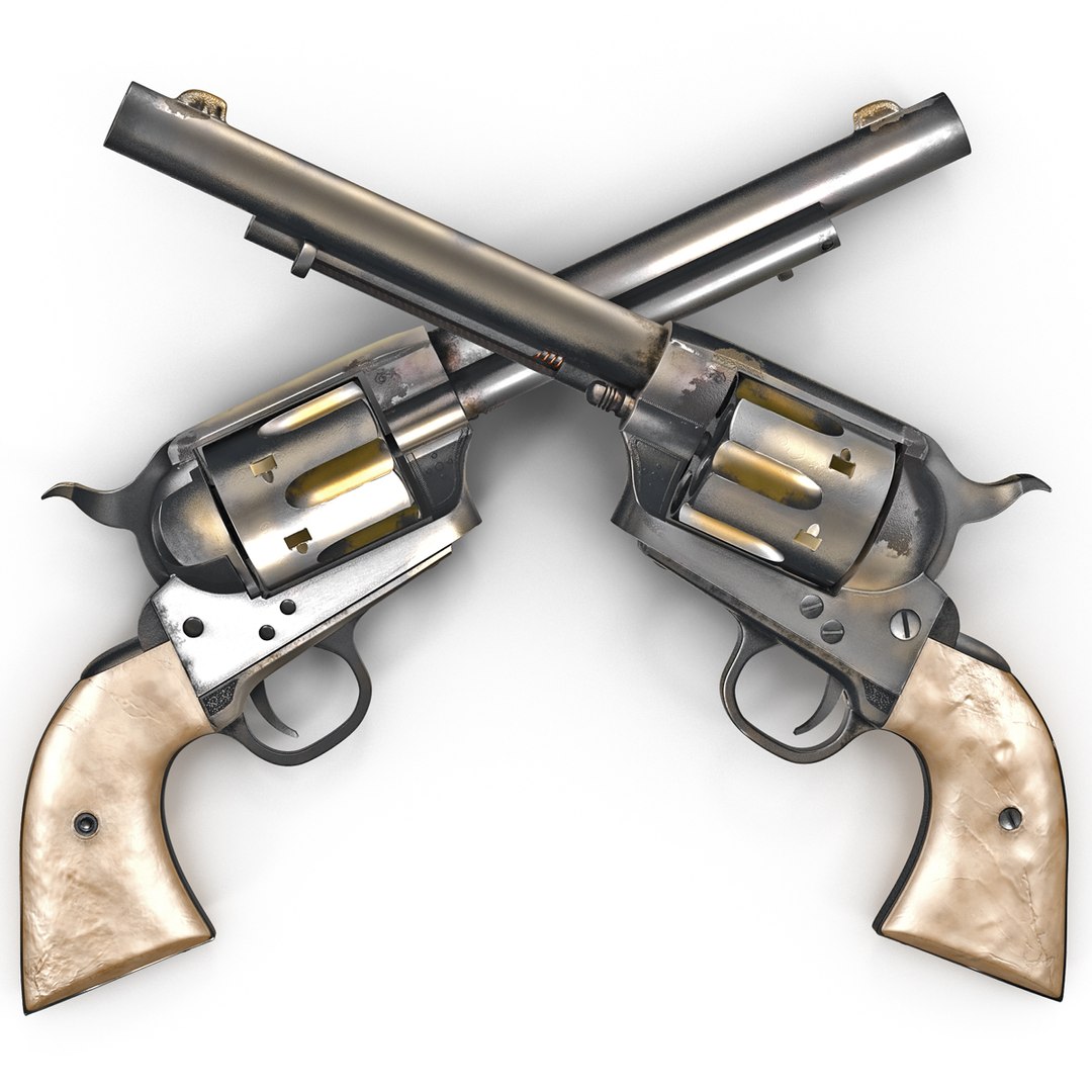 Revolver Modeled Realistic Obj