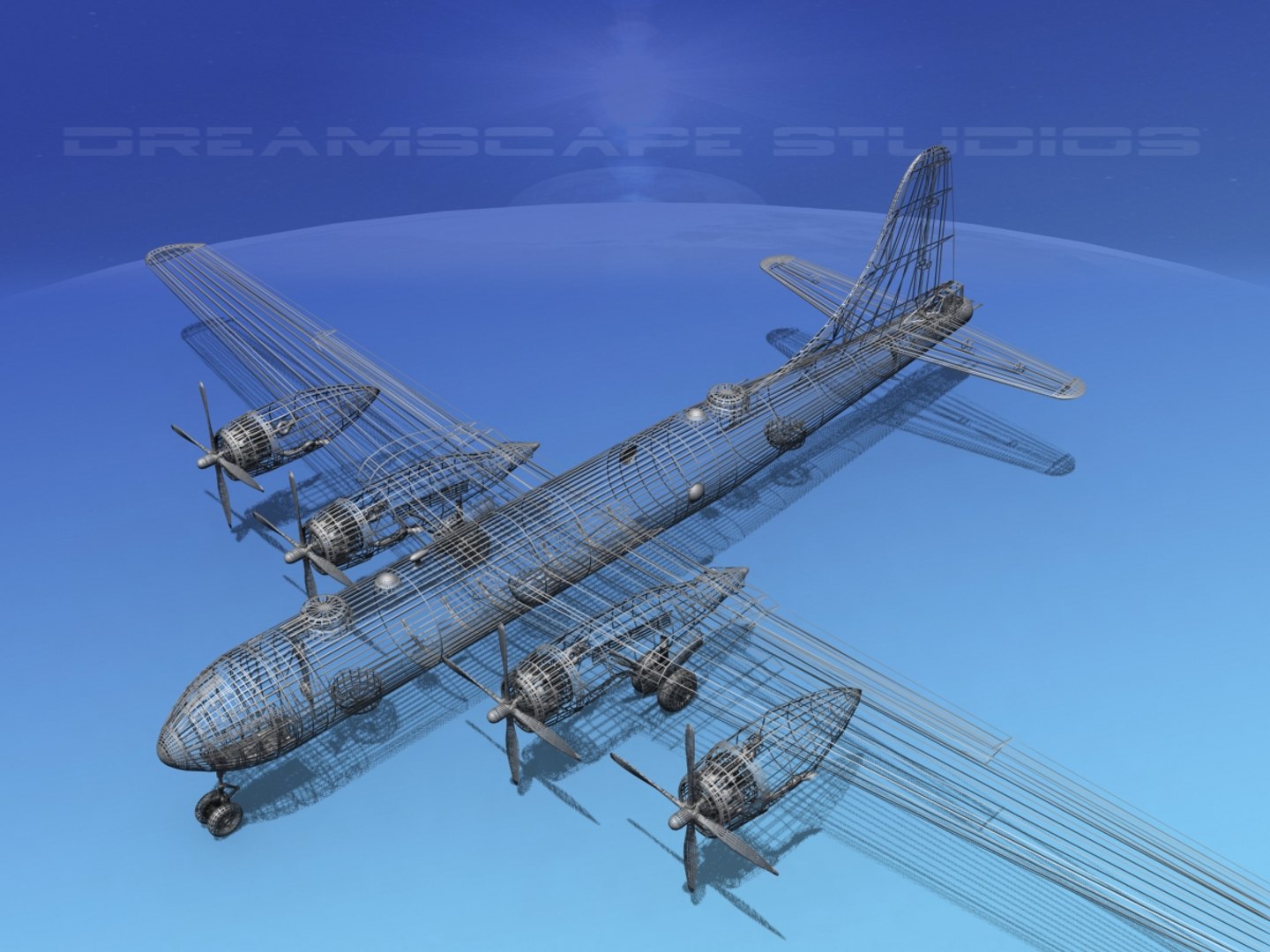 3d Model Superfortress B-29 Bomber