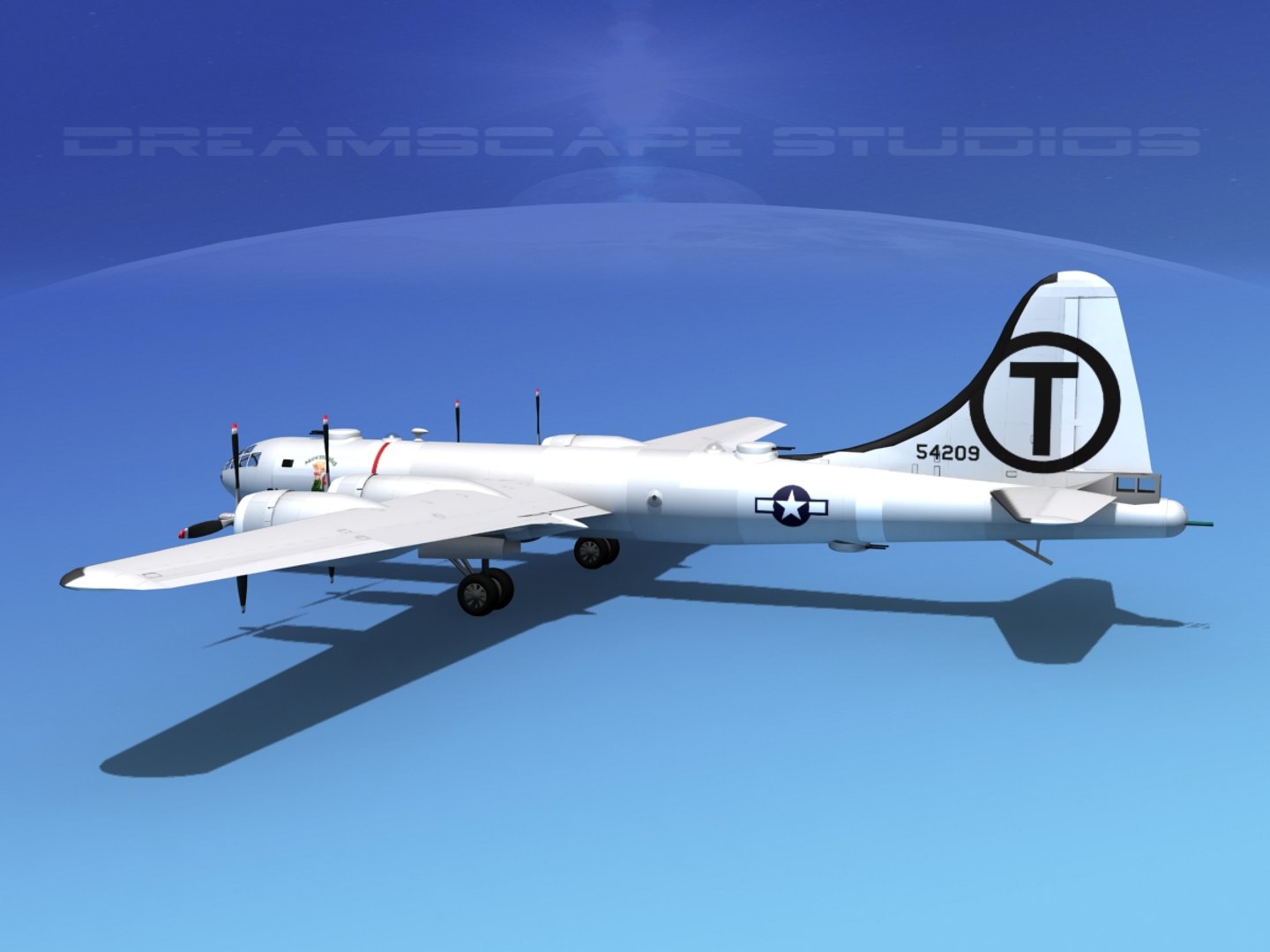 3d Model Superfortress B-29 Bomber