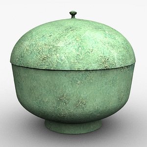covered bronze bowl goryeo 3D