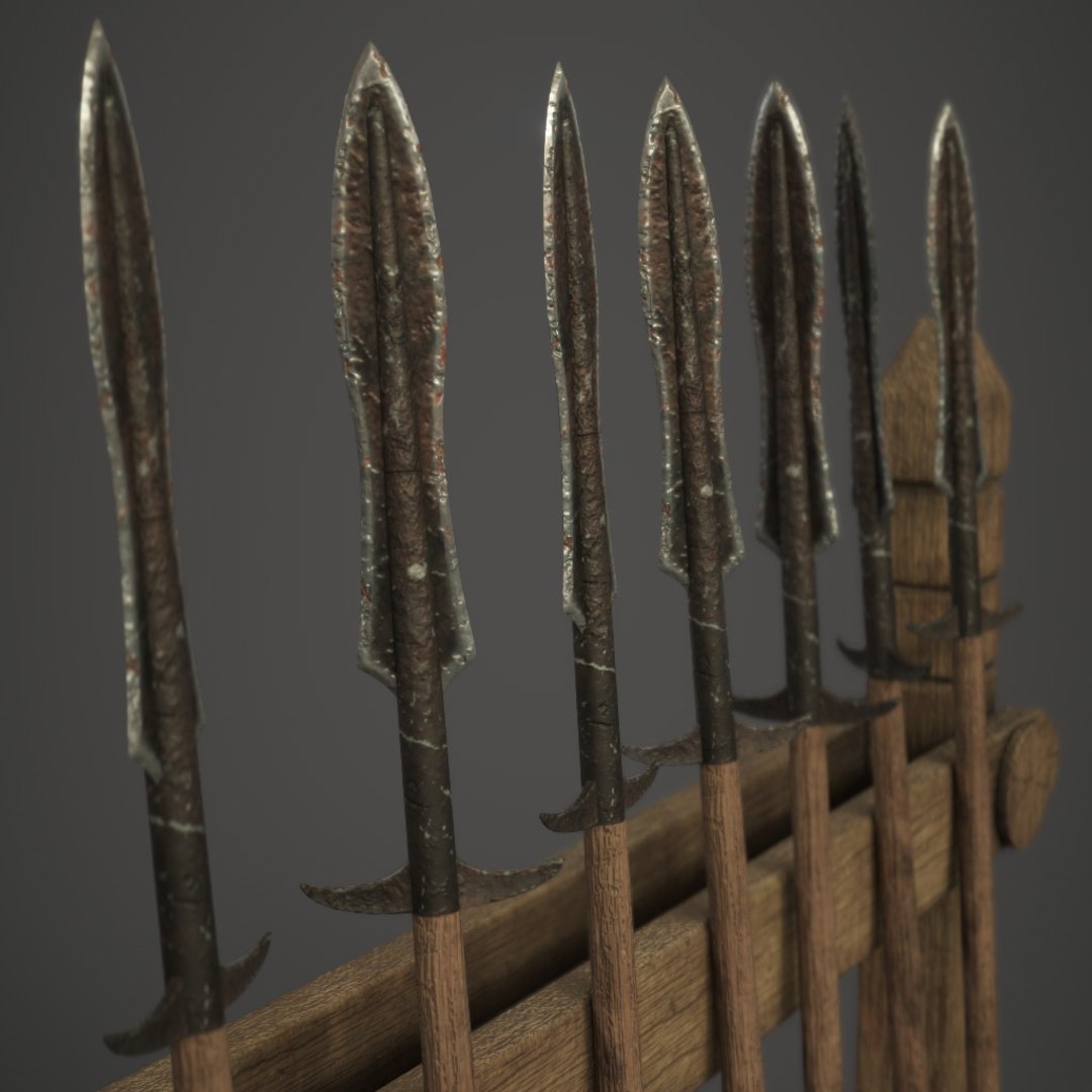 3D Model Spear Weapon Rack - TurboSquid 1262017