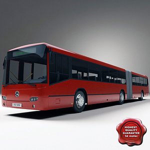 articulated bus mercedes benz 3d model