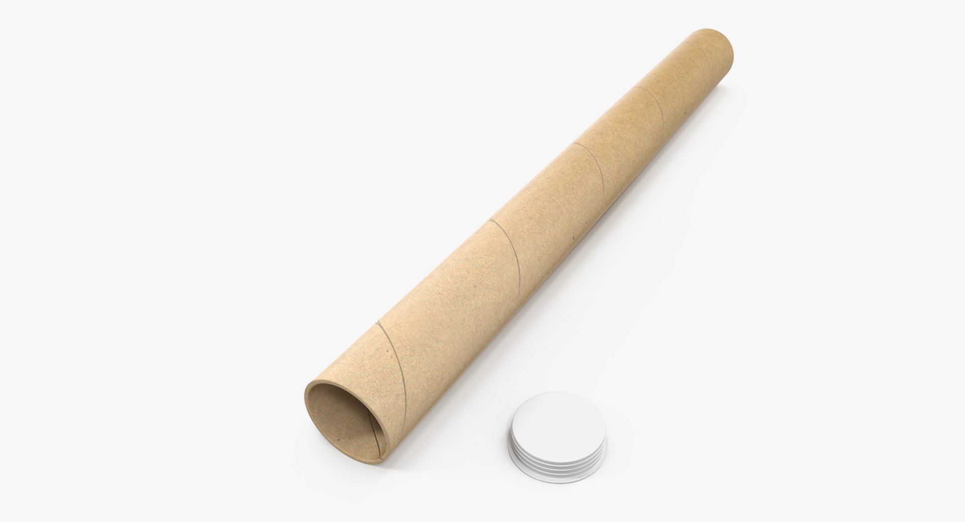 Cardboard tube model - TurboSquid 1283809