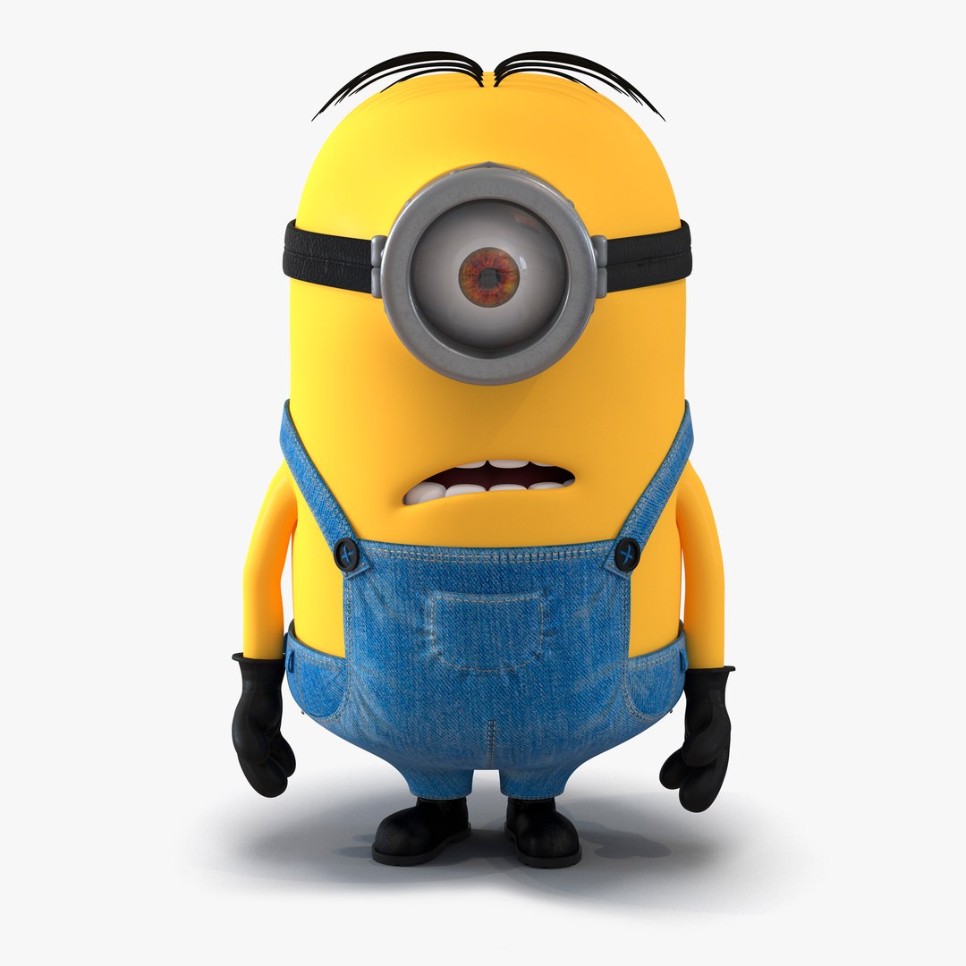 Short One Eyed Minion Pose 3 3D model preview