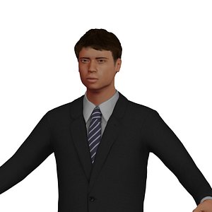 3D young male character model