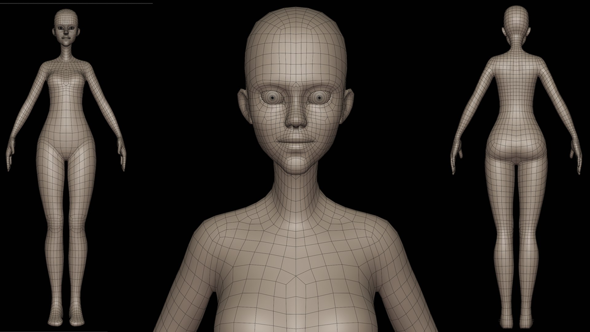 Stylized Female 01 T-Pose Generic Mesh 3D model - TurboSquid 1818408