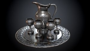 silver set 3D model