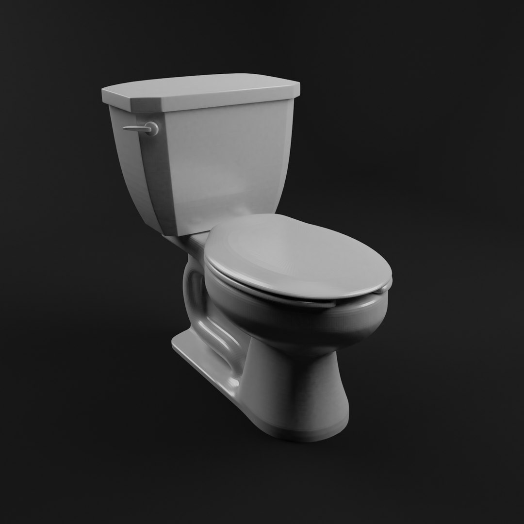 American Style Toilet 3D Model - TurboSquid 1811639