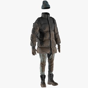 Men's Winter Full Clothing 9 - Multiple Texture Variants - Clean, Dirt, Mud, Blood, Colors