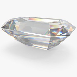 3D Emerald Cut Diamond