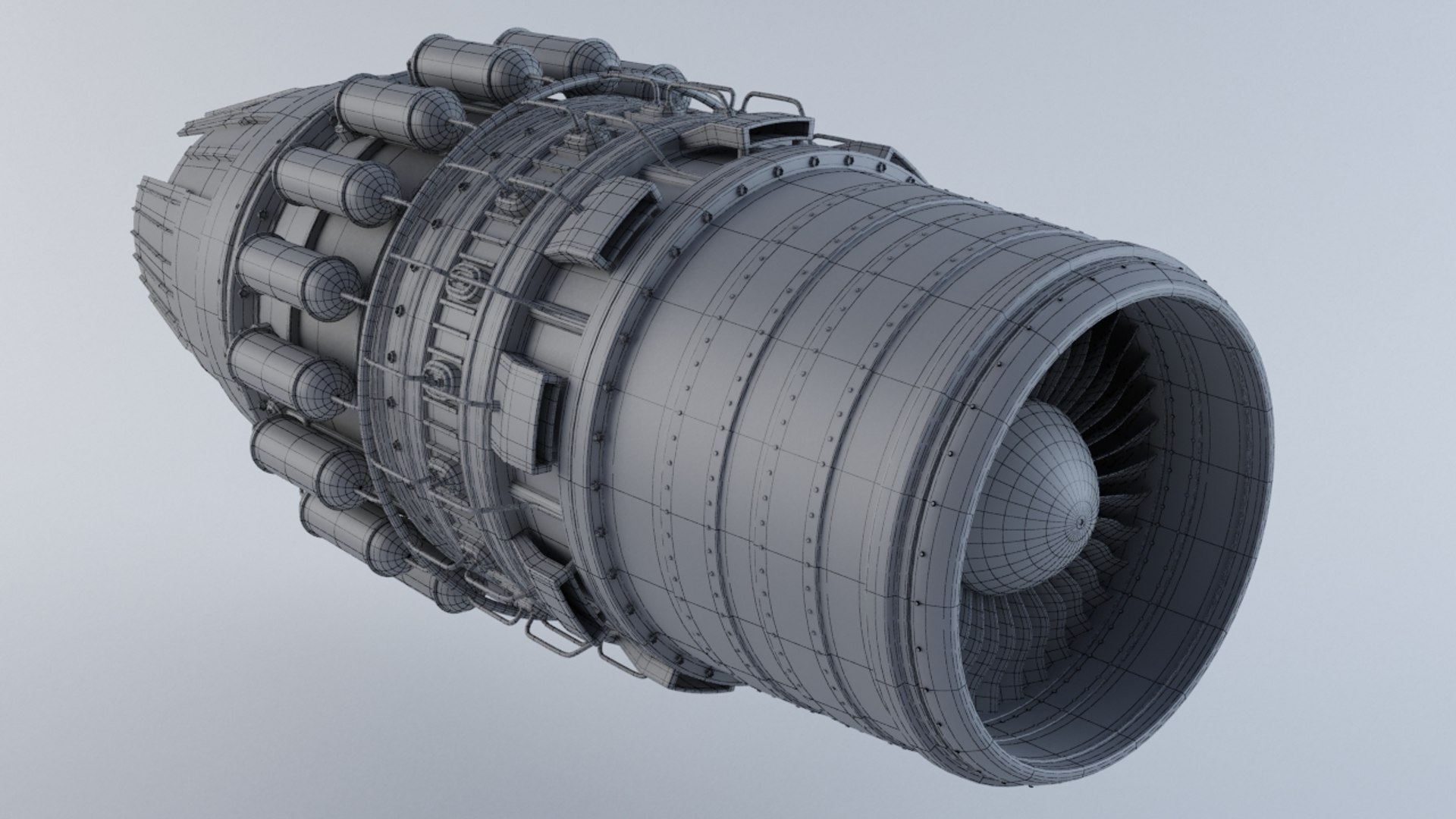 Jet Engine 3d 3ds