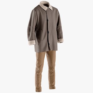 3D model pants coat