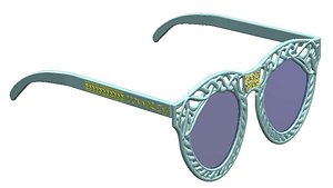 3D Decorative 3D Glasses Frame with Woven Pattern model