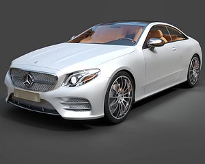 3D Mercedes-Benz E-Class Coupe C238 - High-Poly 3D Model model