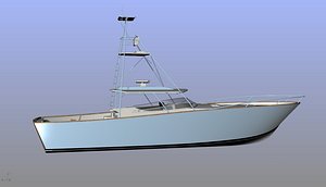 Henriques 35 Express Blue New Fishing Boat 3D Model $89 - .3ds .blend .c4d  .fbx .max .ma .lxo .obj - Free3D