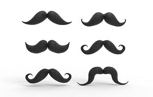 3D Moustache 3D model