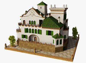3D Trias House Parc Guell model