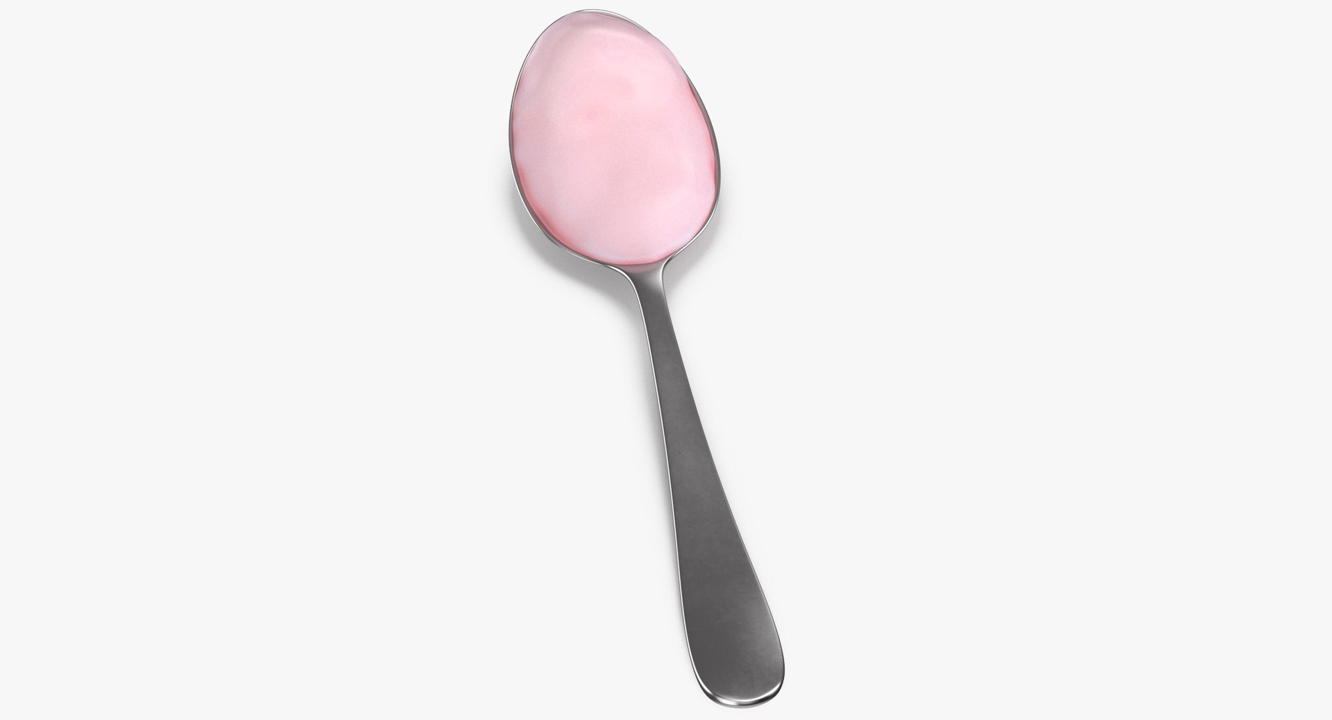 Metal spoon cream pink 3D model - TurboSquid 1424388