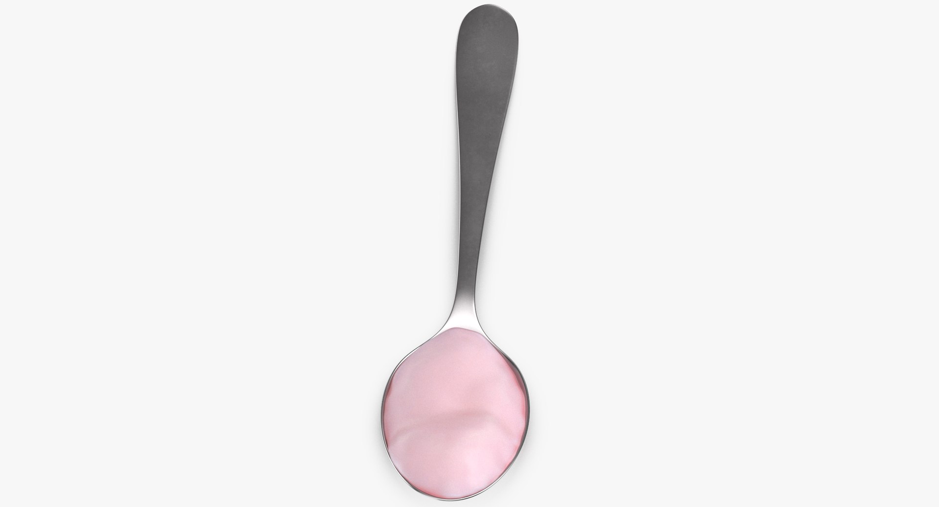 Metal spoon cream pink 3D model - TurboSquid 1424388