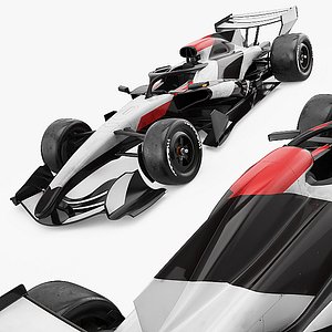 3D Modern Formula Racing Simplified model