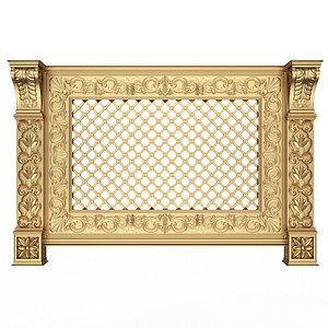 3D Radiator Cover Decorative Screening Grille Panel 05