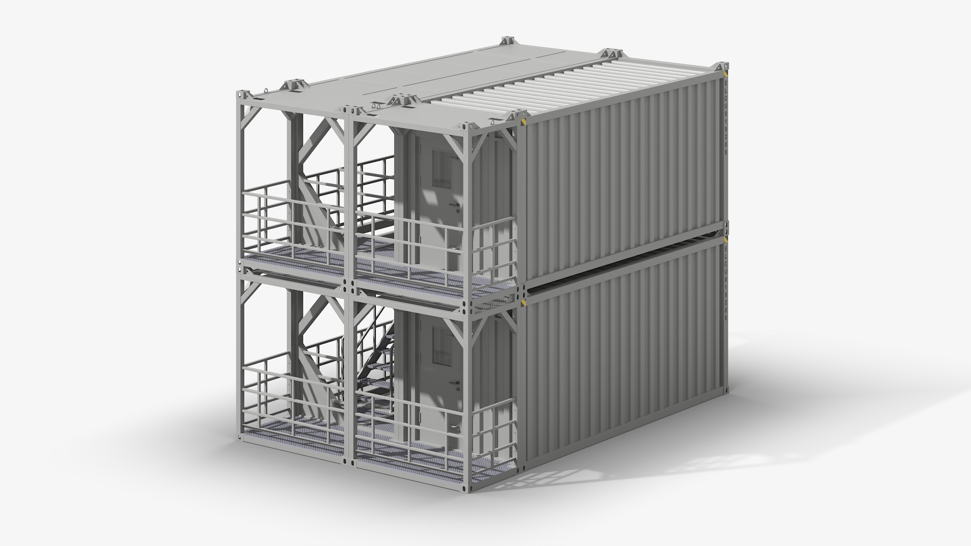 Industrial Two-Level Access Platform Gray 3D Model - TurboSquid 2433454