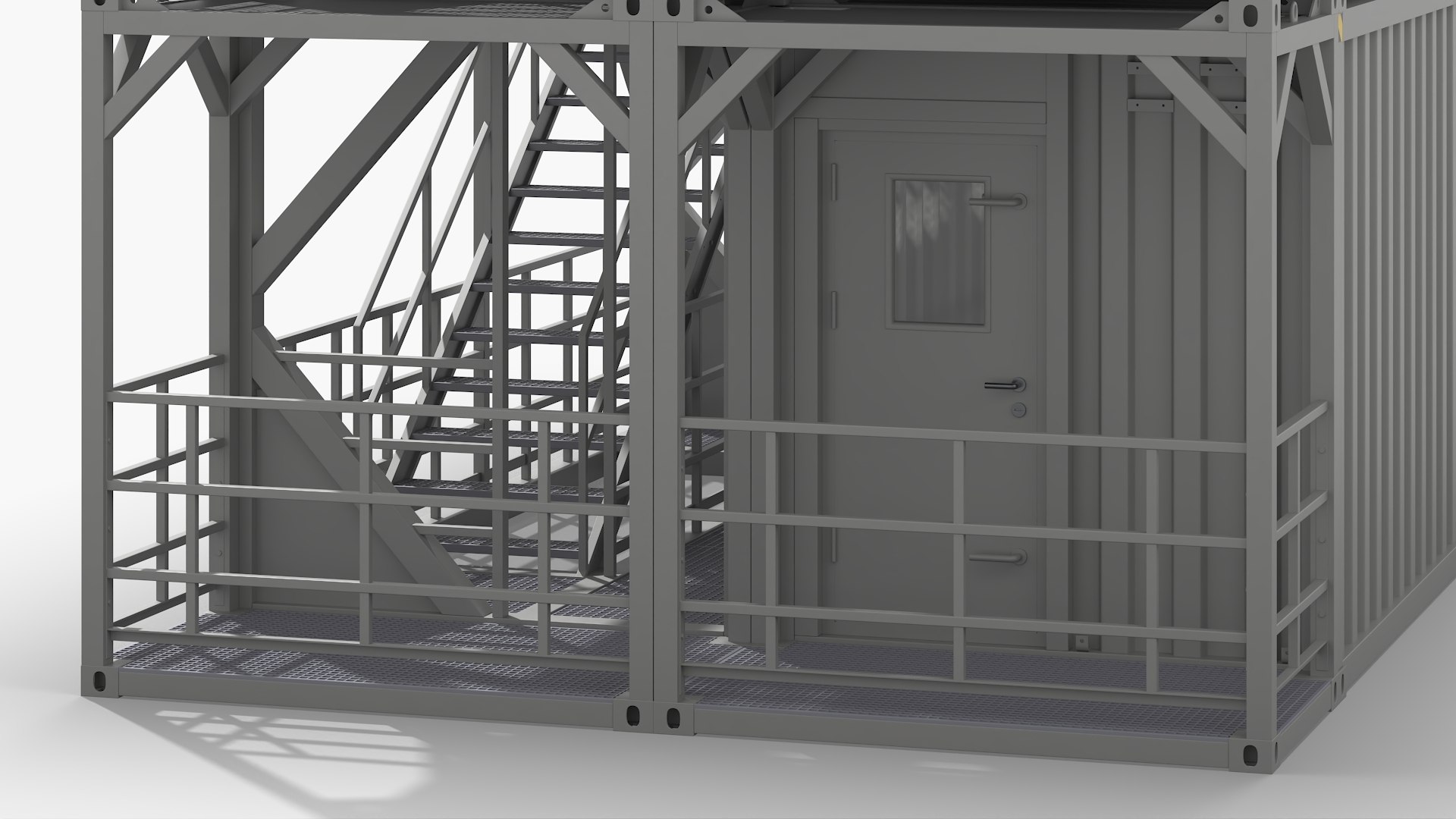 Industrial Two-Level Access Platform Gray 3D Model - TurboSquid 2433454