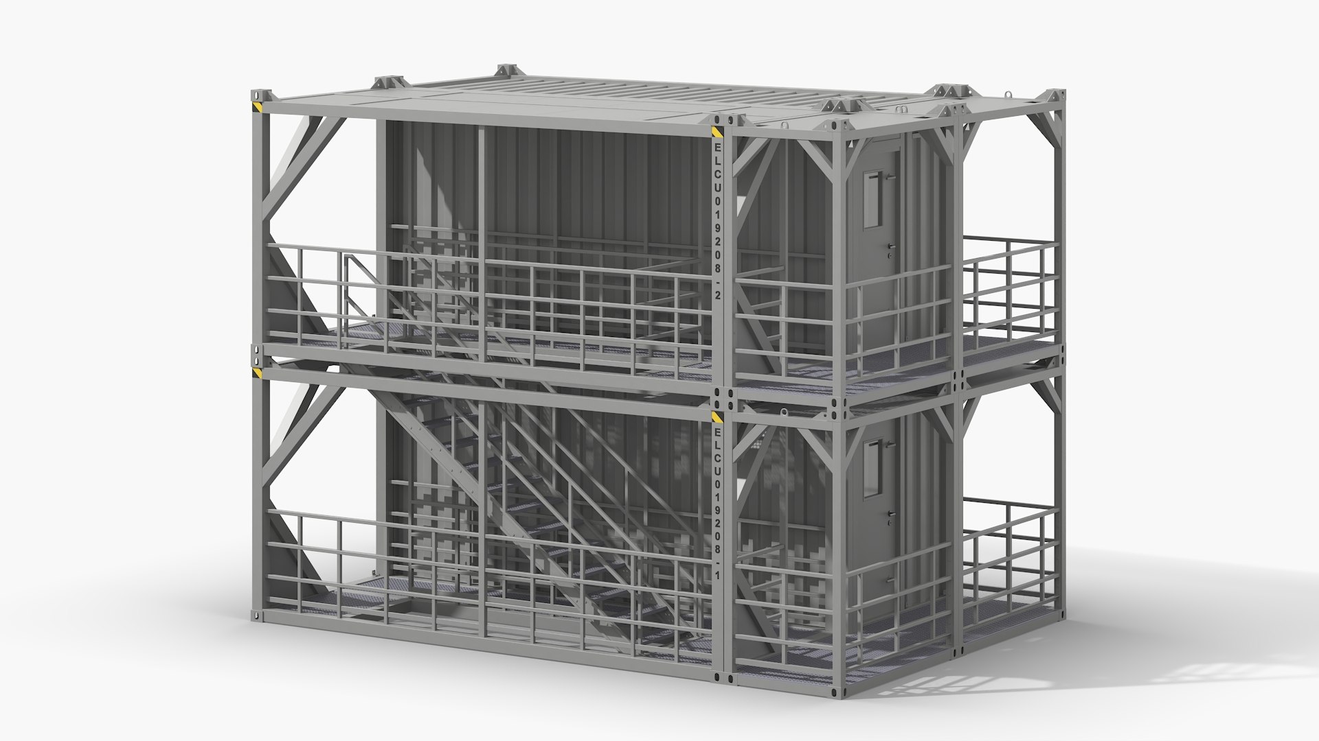 Industrial Two-Level Access Platform Gray 3D Model - TurboSquid 2433454