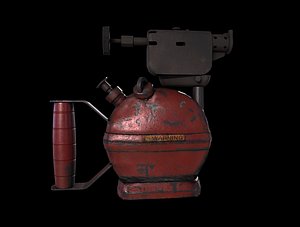 3D Gas Gun  Lowpoly Model