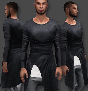 3D male shirt asymmetric model