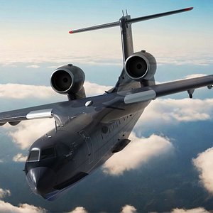Be 200 Amphibious Aircraft Rigged 3D