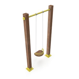 Wooden Swing 3D model