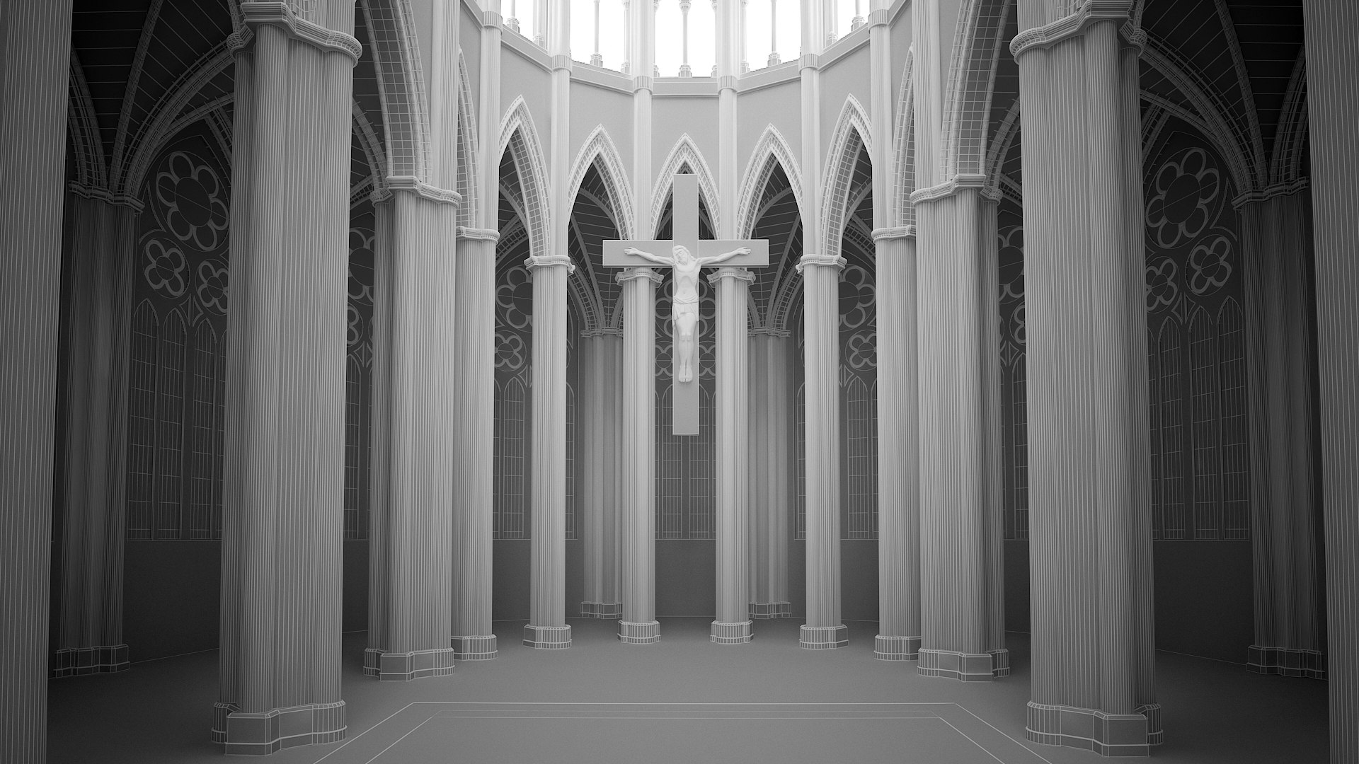 Church Interior 03 3d Model Turbosquid 1953854