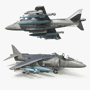 Vertical Takeoff Combat Aircraft Rigged 3D model