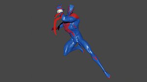Spider Man 2099 low-poly