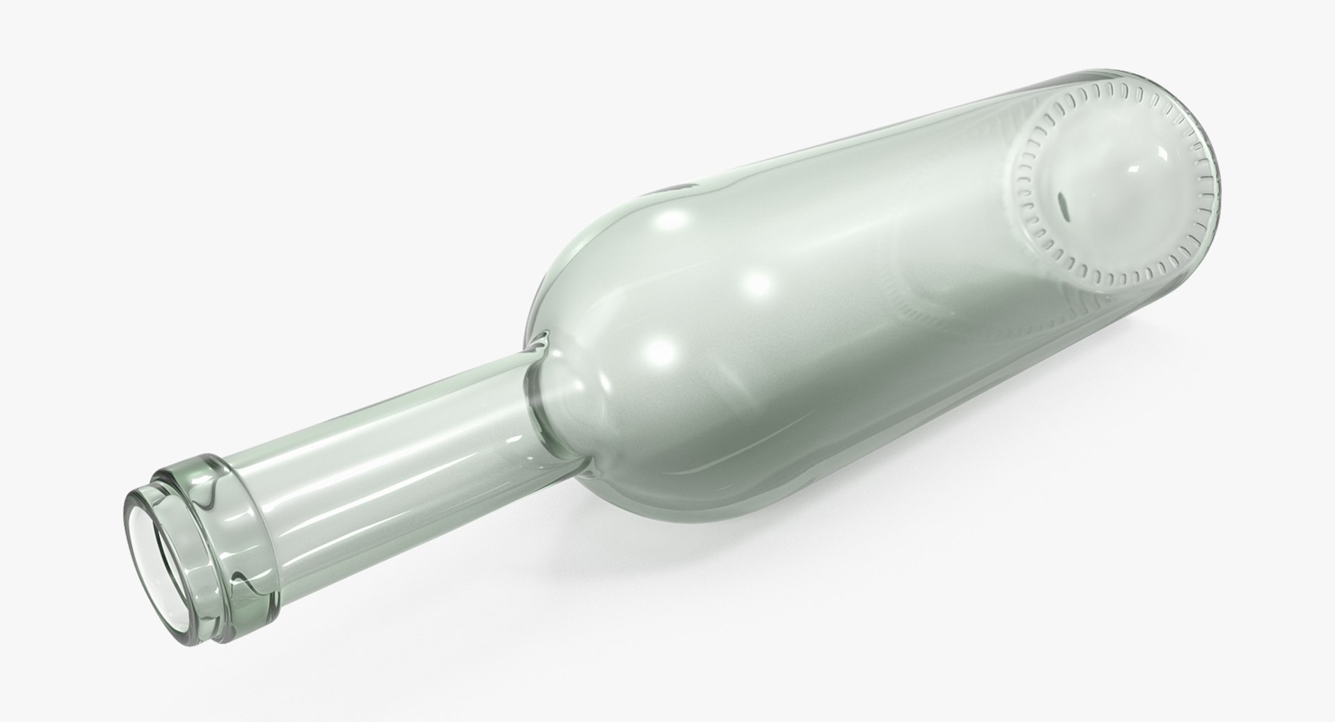 Clear Wine Bottle 3D model preview