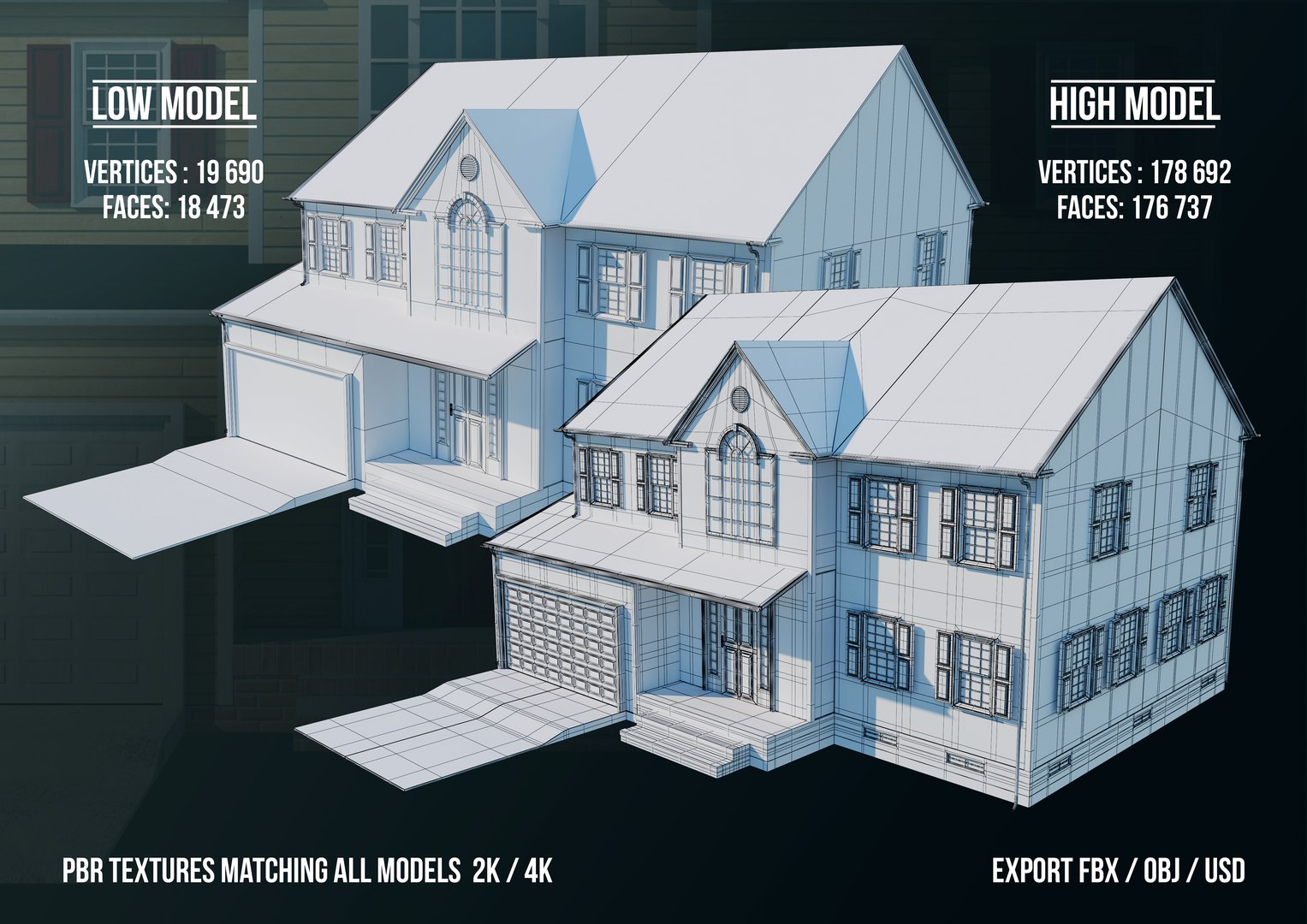 3D House 3d Model 01 -High Low Poly Model - TurboSquid 2146644