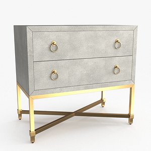 Samara Nightstand White 3D model