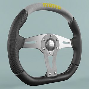 3D MOMO Steering Wheel TREK Silver model