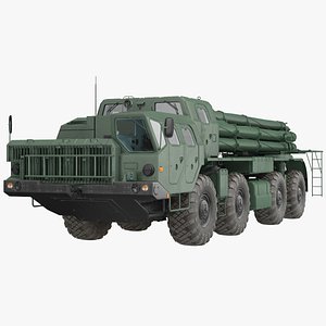 Smerch BM-30 Heavy Multiple Rocket Launcher 3D model