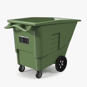 Commercial Wheeled Trash Can Green