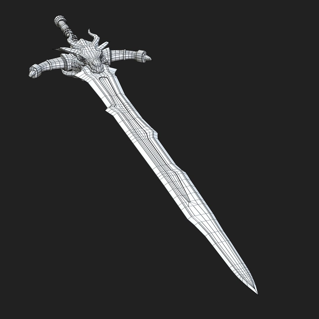dragonsword swords 3d model