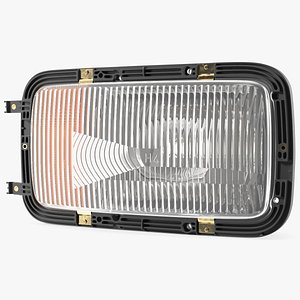 Right Rectangular Halogen H4 Truck Headlight